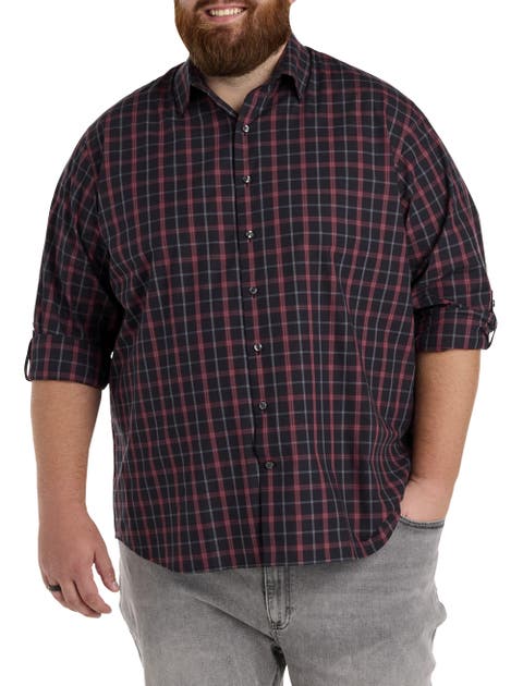 Big & Tall Plaid Sport Shirt