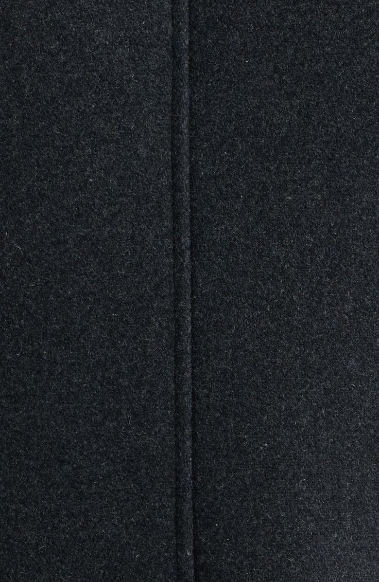 Open Edit Wool Blend Melton Overcoat, Alternate, color, Black Caviar