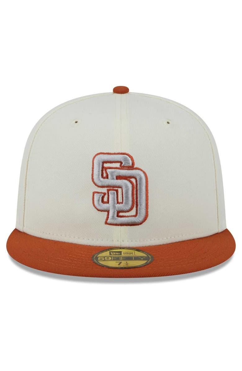 New Era Men's New Era Cream/Orange San Diego Padres 59FIFTY Fitted Hat, Alternate, color,