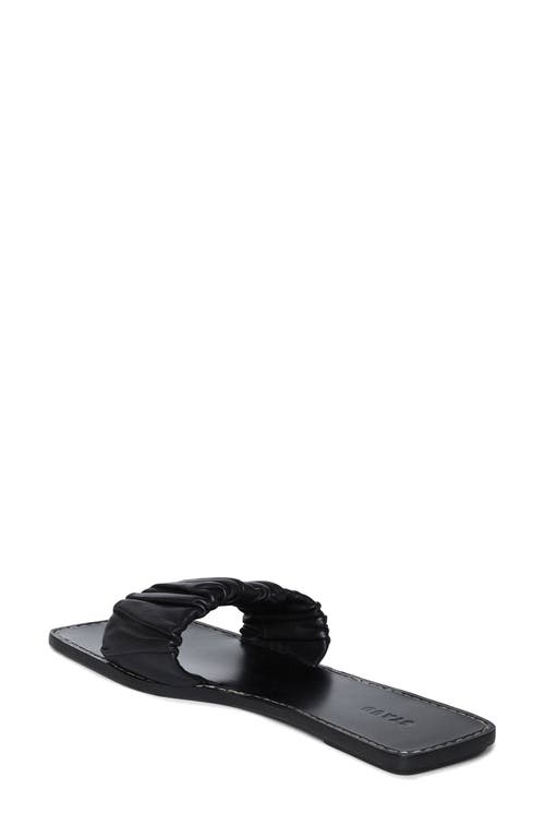 Staud Nina Ruched Slide Sandal In Black