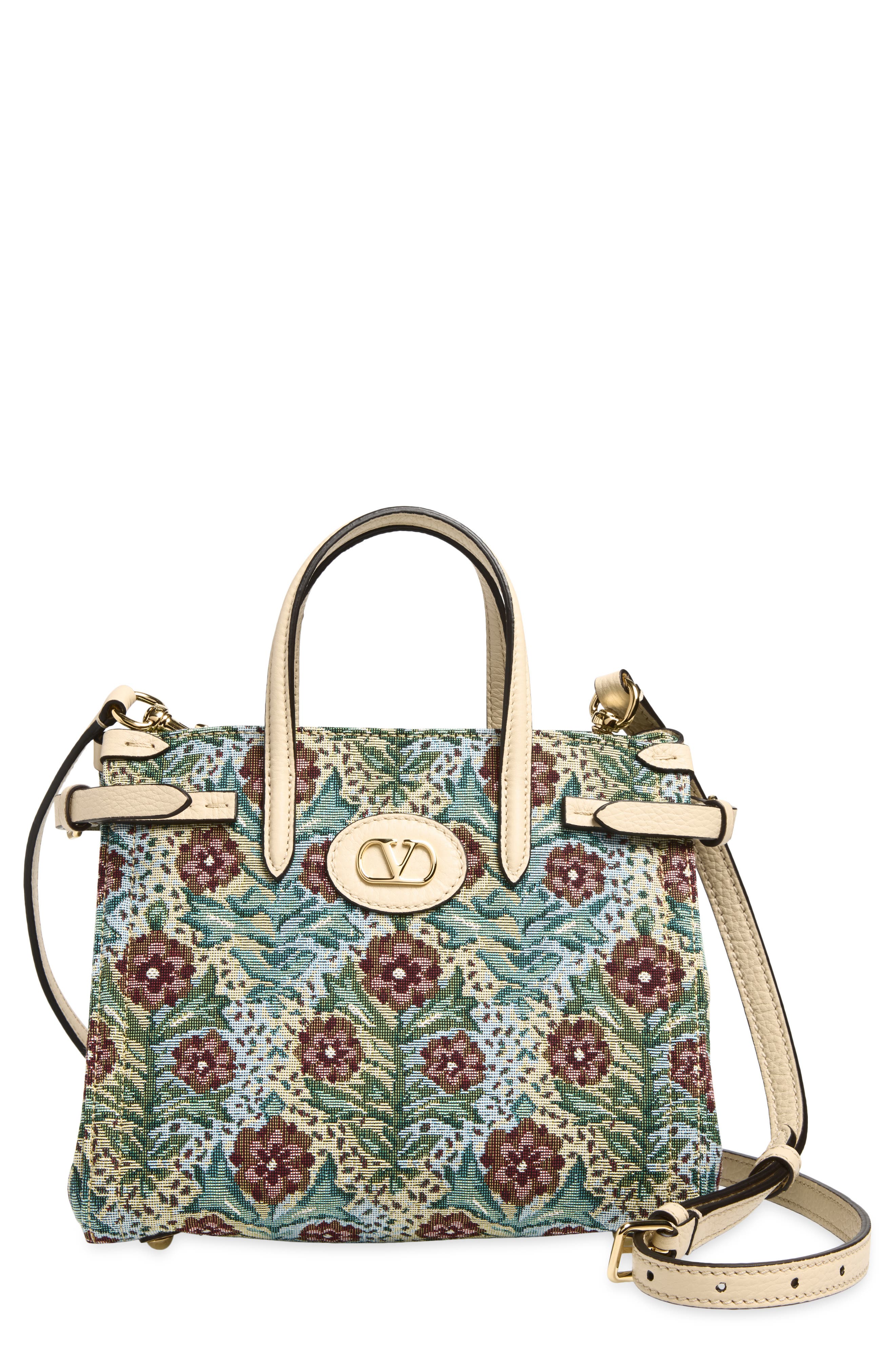 Small Antibes Tess Tapestry Tote, Main, color, BLUE MULTI