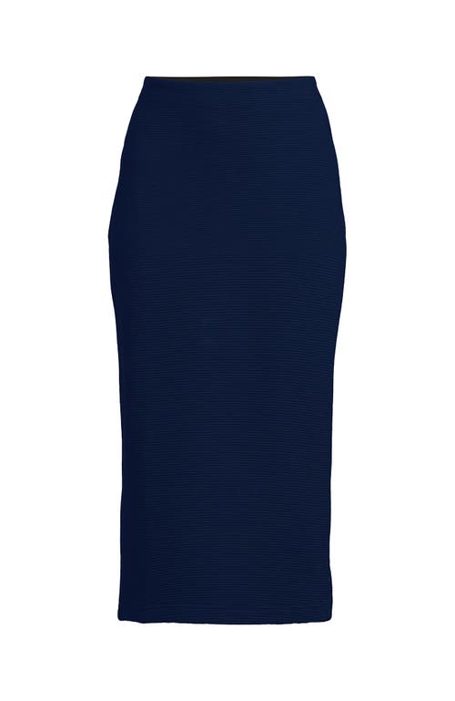 LANDS' END LANDS' END STARFISH SIDE ZIP MIDI SKIRT