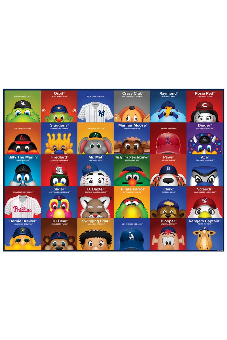 MLB Mascots 100 Piece Jigsaw Puzzle, Alternate, color, Multicolor