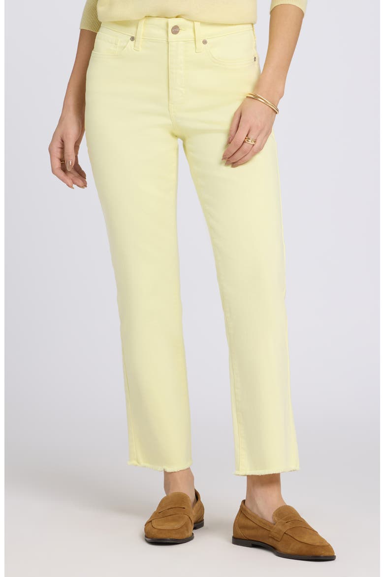 Marilyn Frayed Ankle Straight Leg Jeans, Main, color, CHARDONNAY