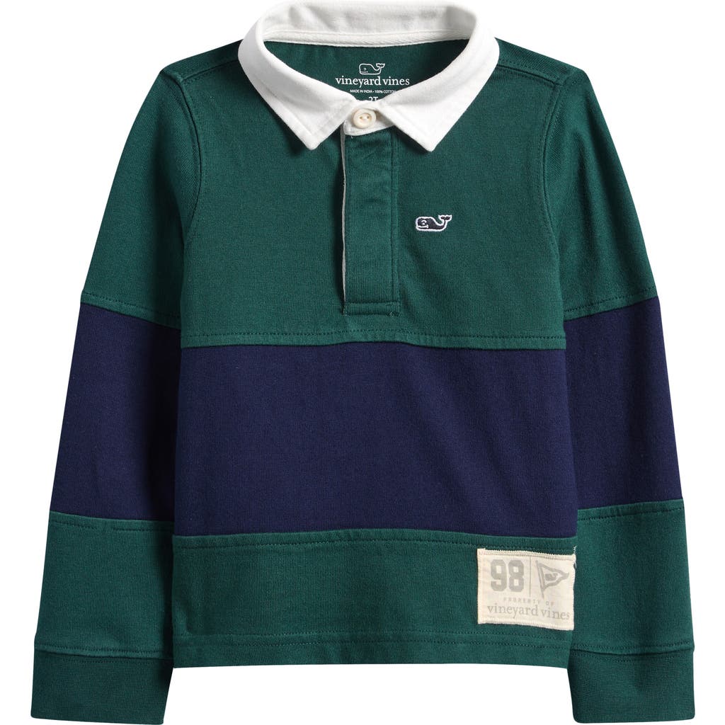 Vineyard Vines Kids' Pieced Rugby Shirt In Green
