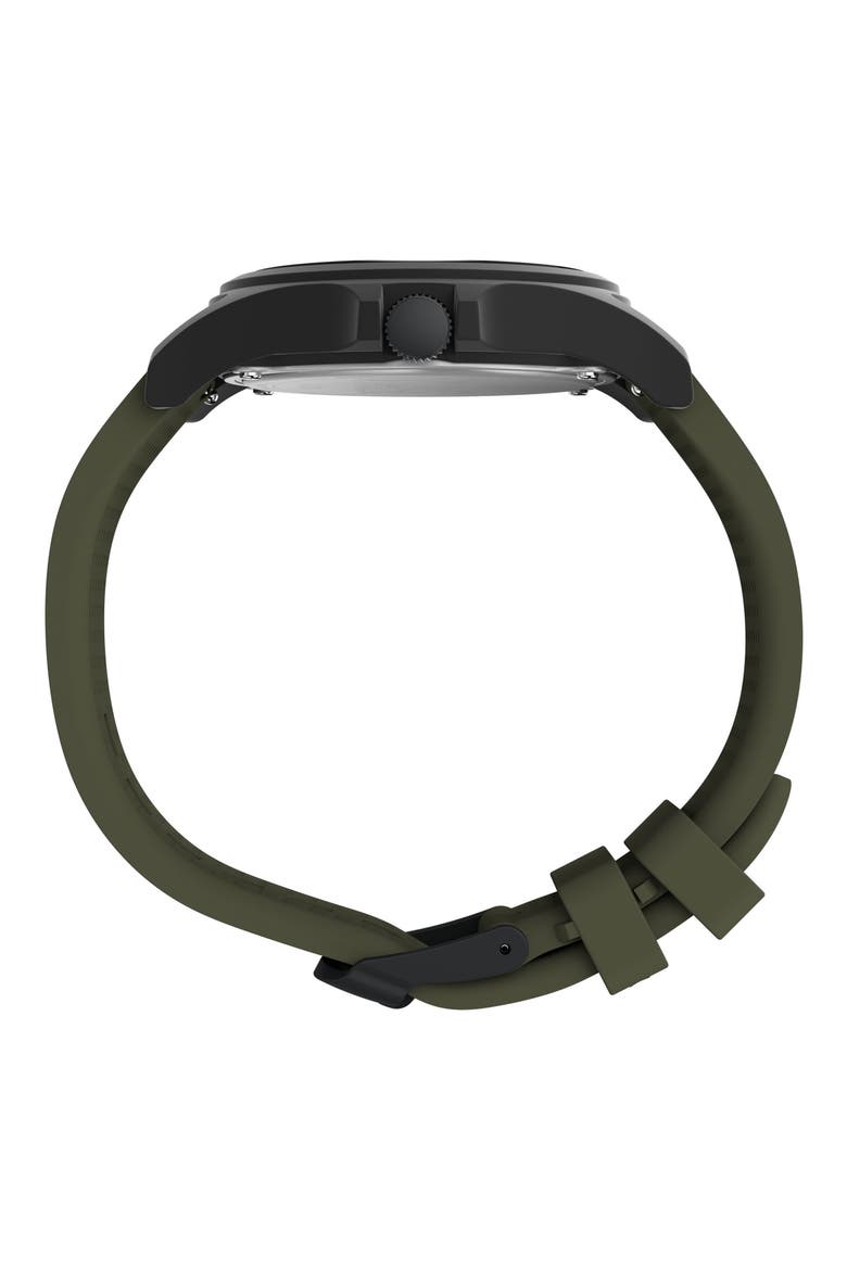Peanuts Expedition Acadia Silicone Strap Watch, Alternate, color, GREEN