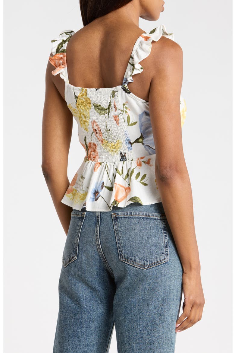Ruffle Strap Crop Peplum Top, Alternate, color, WHIMSICAL FLORAL