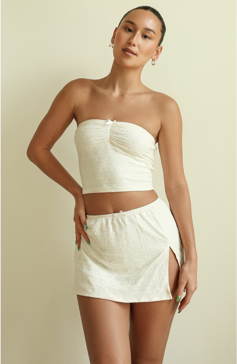 Dippin Daisys Lyon Crop Top, Alternate, color, Cloud Dancer