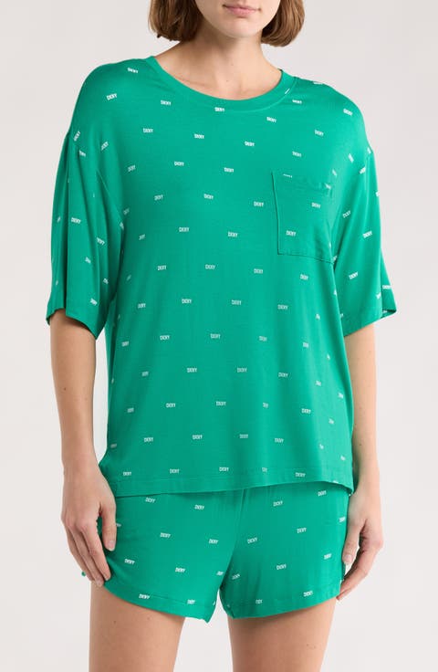 Logo Print T-Shirt & Boxer Pajamas