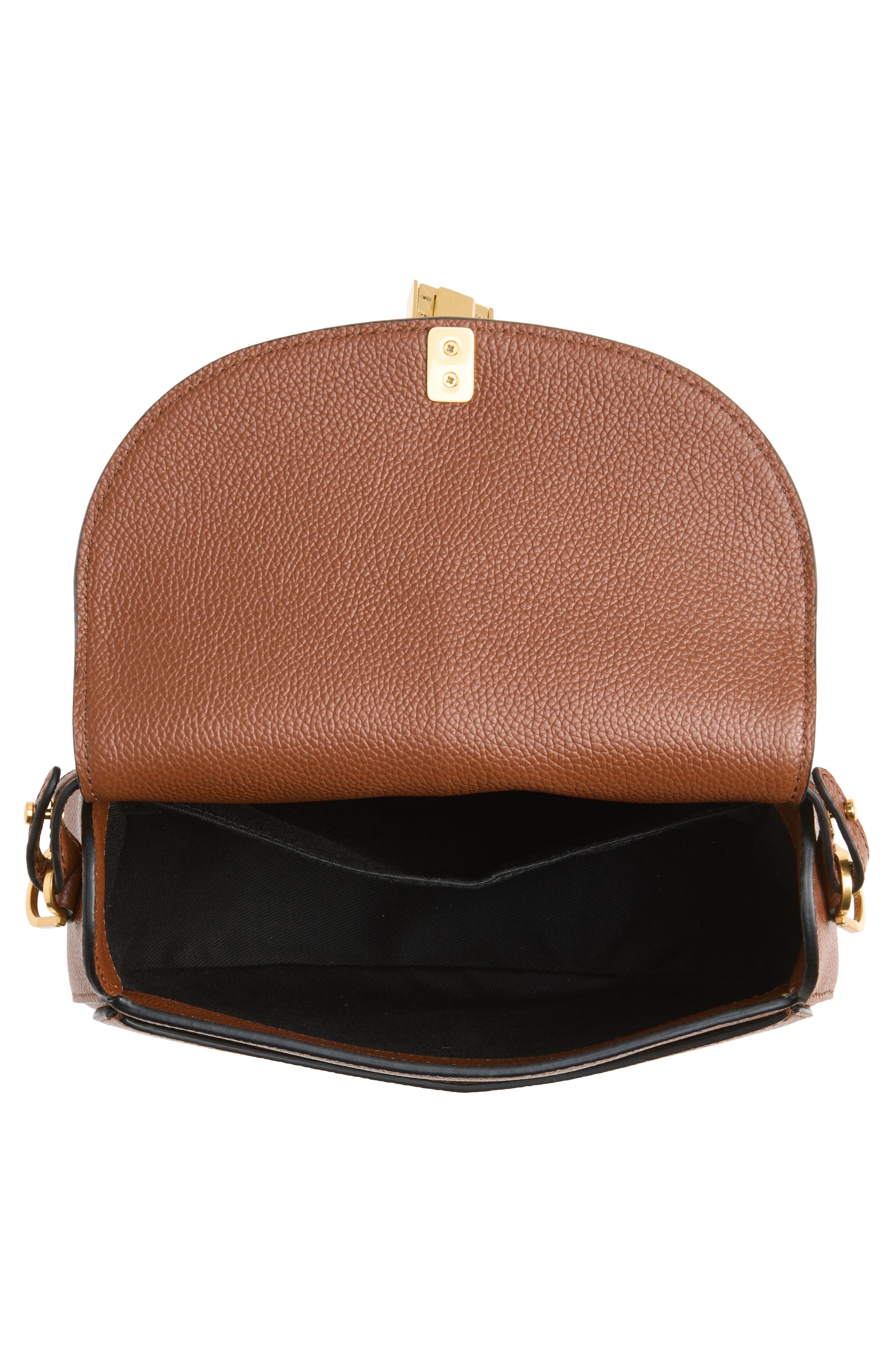 Siena Leather Saddle Bag, Alternate, color, TAN W/ BE