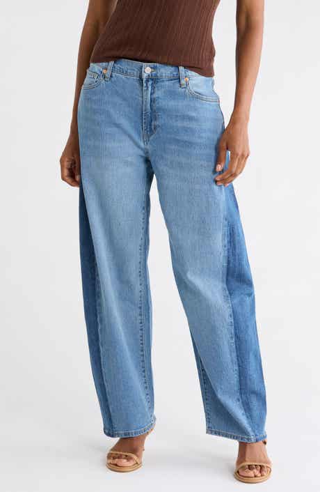 Ryland Colorblock Barrel Leg Jeans