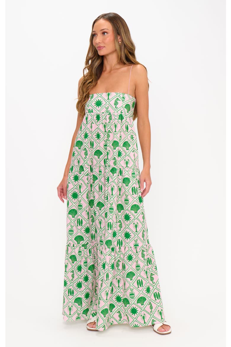 Long Weekend Maxi Dress, Alternate, color, Coastal Collage