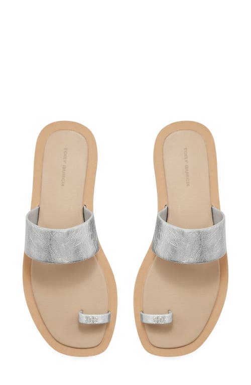 Tory Burch Toe Loop Sandal In Metallic
