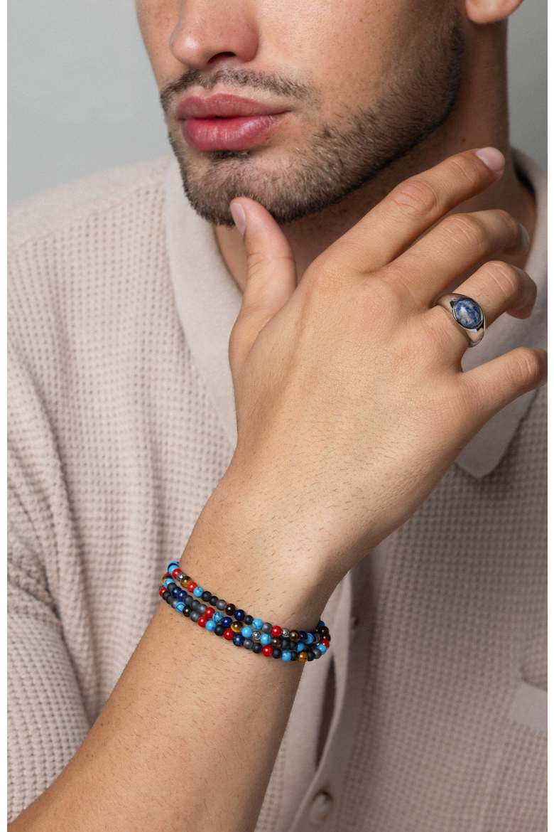 Mykonos Wrap Around Bracelet, Alternate, color, Blue Lapis