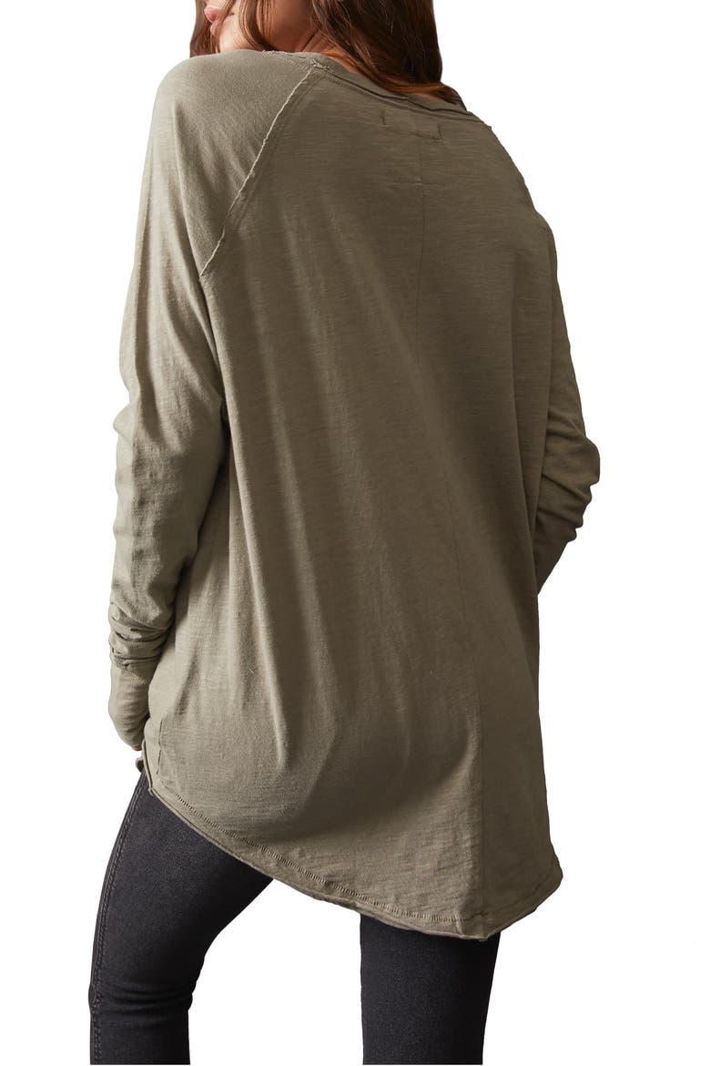 We the Free Arden Extra Long Cotton Top, Alternate, color, OLIVE STONE