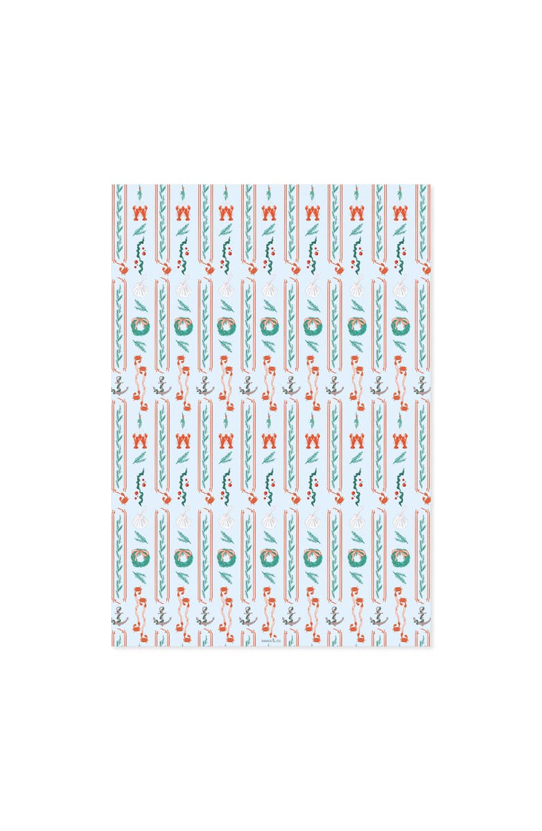 Ramus & Co Two-Sided "A Pinch Of Holiday" Heavyweight Christmas/Holiday Gift Wrap, Alternate, color, Multicolored