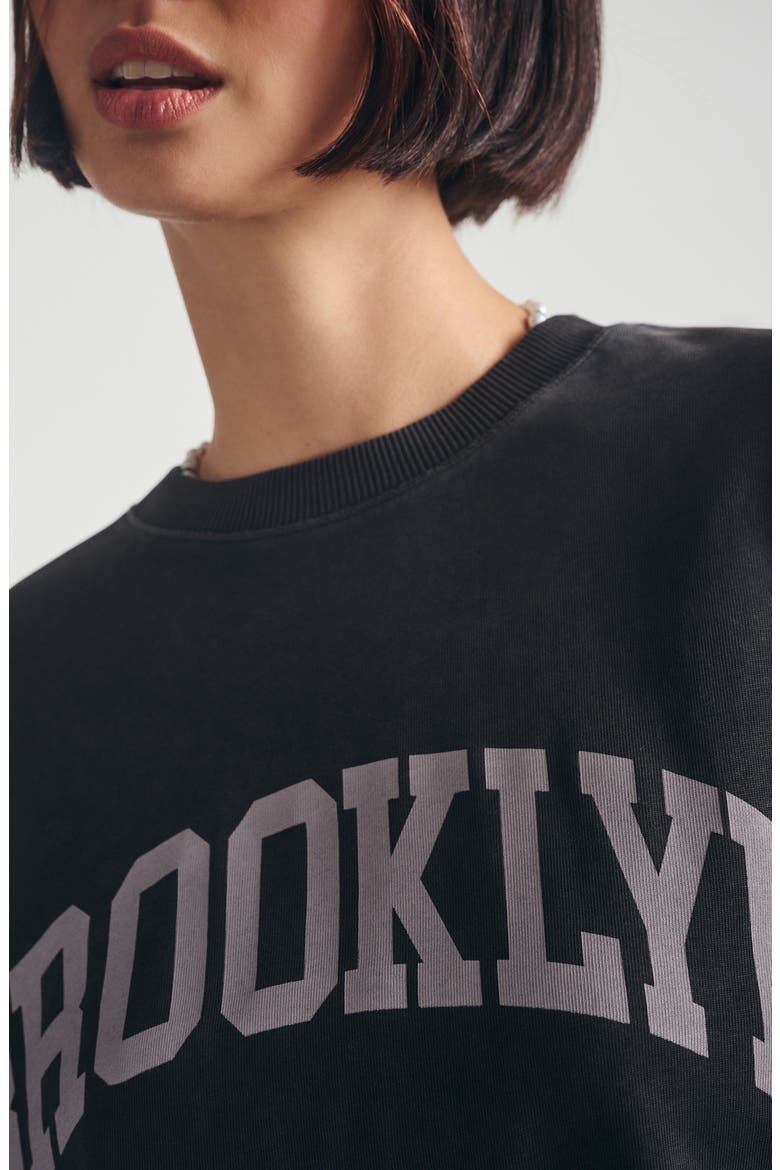 Brooklyn Crewneck Sweatshirt, Alternate, color, BLACK