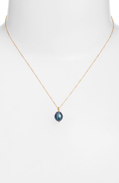 Set & Stones Adelle Keshi Pearl Pendant Necklace In Gold/peacock
