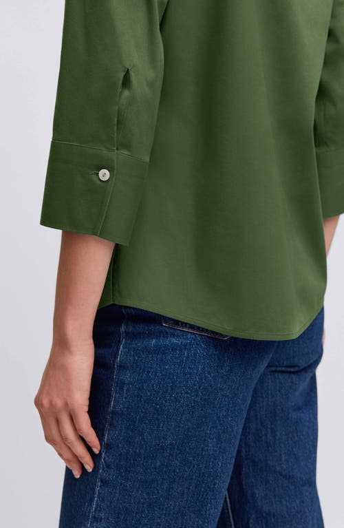FOXCROFT FOXCROFT MARY BUTTON-UP BLOUSE 