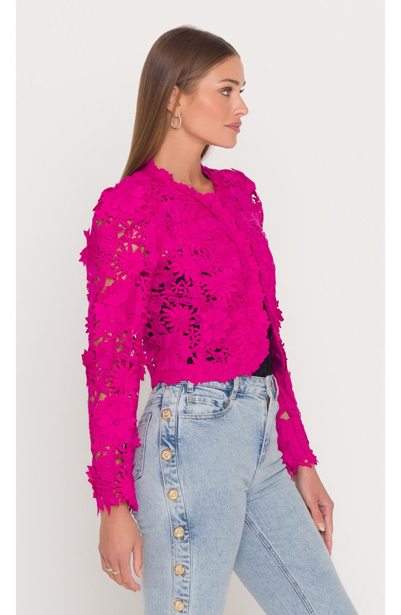 Generation Love Bondi 3D Lace Jacket, Alternate, color, Hibiscus