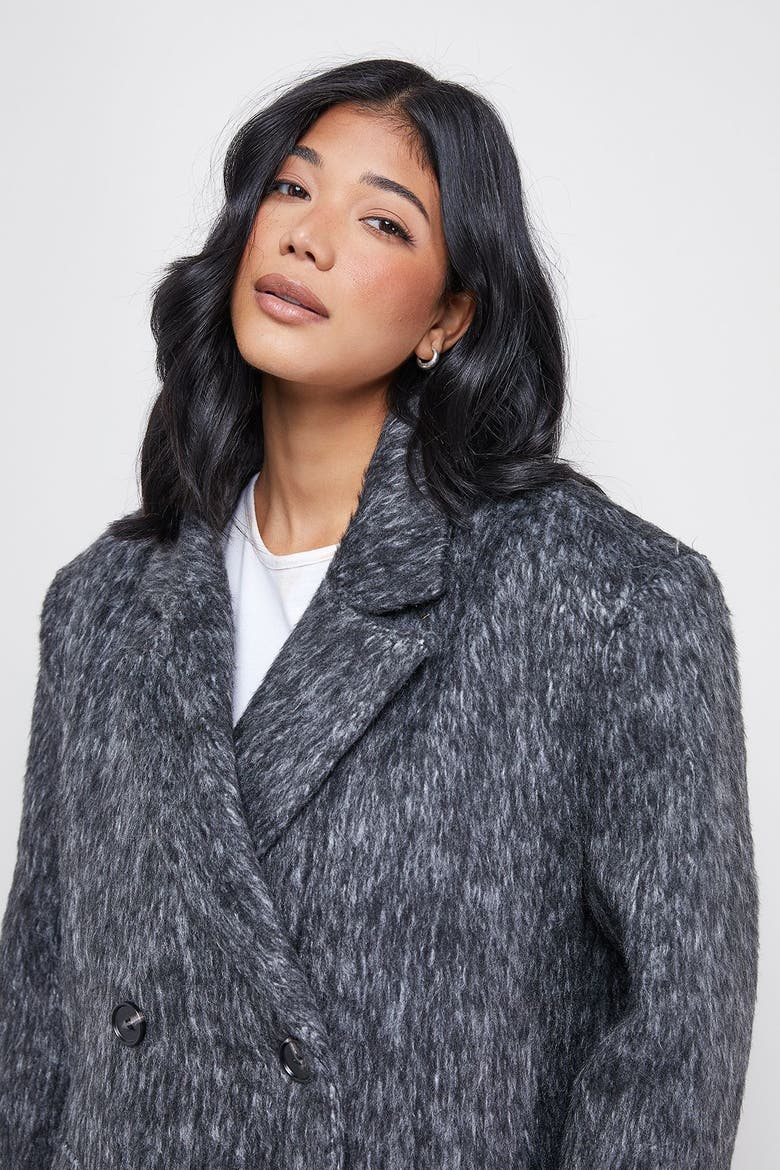 Structured Shoulder Coat, Alternate, color, Charcoal