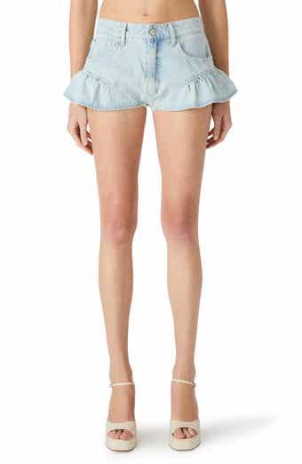 Maxine Ruffle Hem Denim Shorts