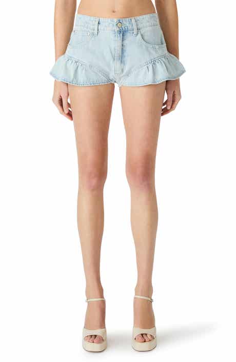 Maxine Ruffle Hem Denim Shorts