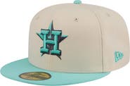New Era Men's New Era Light Beige/Turquoise Houston Astros Two-Tone Color Pack 59FIFTY Fitted Hat