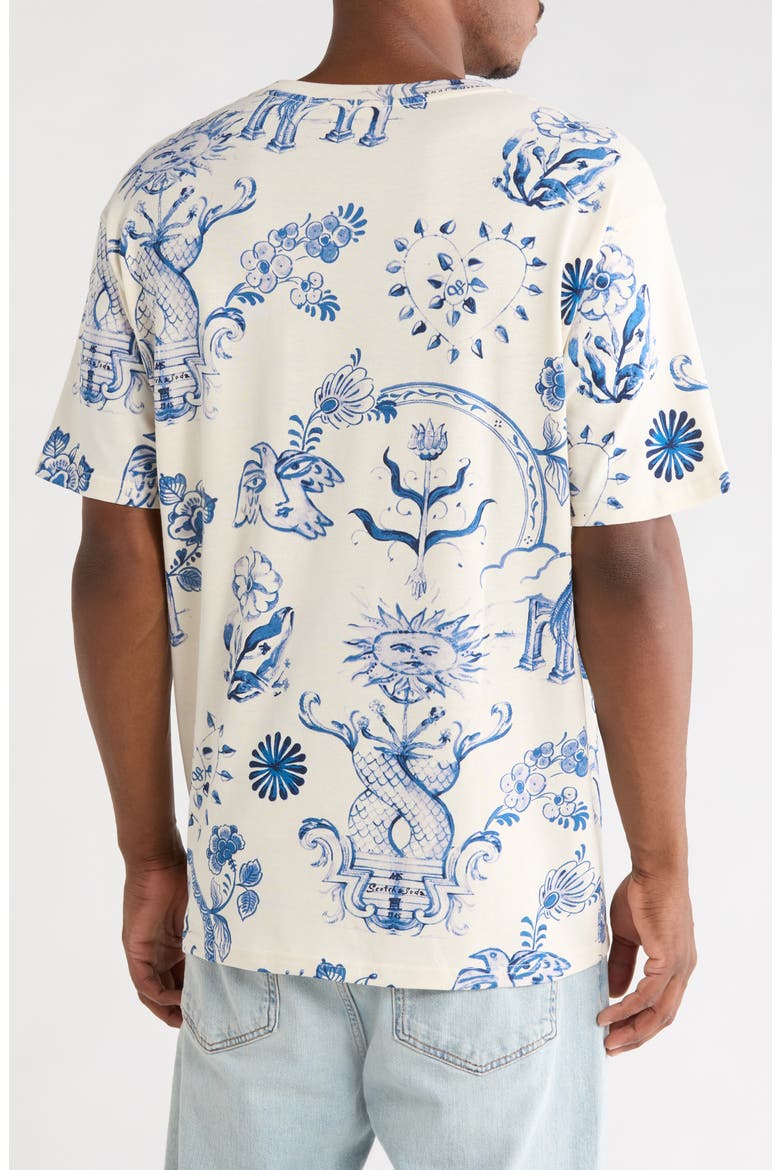 Print Organic Cotton Relaxed T-Shirt, Alternate, color, LIGHT BEIGE