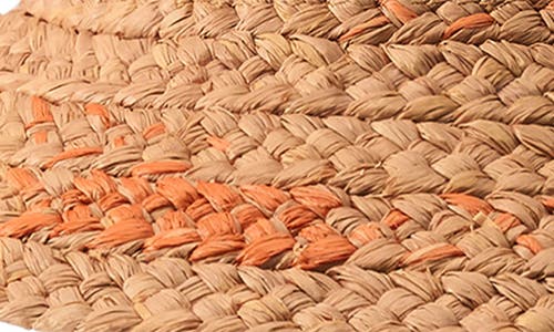 Helen Kaminski Contrasting Wide Braided Bucket Hat In Nougat/sunset