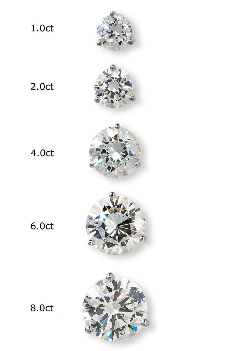 Cubic Zirconia Stud Earrings - 2ct.