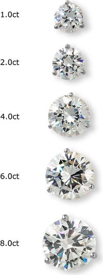Cubic Zirconia Stud Earrings - 2ct.