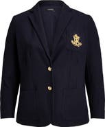 Lauren Ralph Lauren Monogram Stretch Cotton Blazer