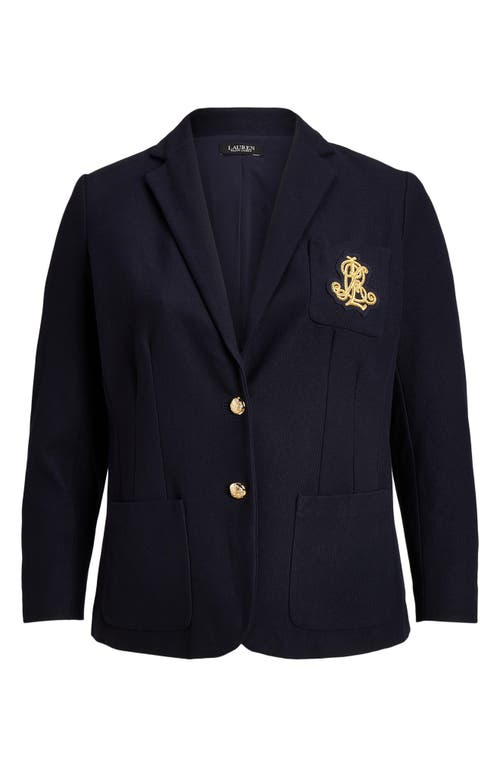 LAUREN RALPH LAUREN LAUREN RALPH LAUREN MONOGRAM STRETCH COTTON BLAZER