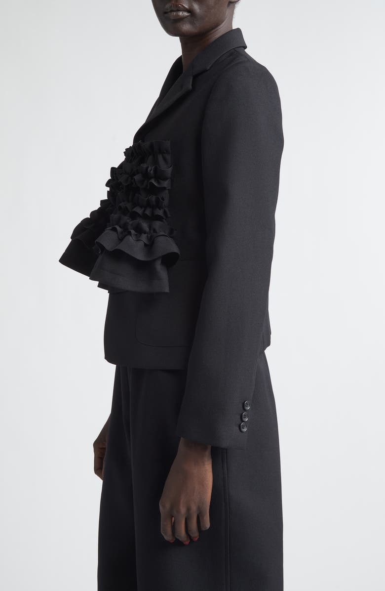 Comme des Garçons Girl Ruffle Gabardine Jacket, Alternate, color, 