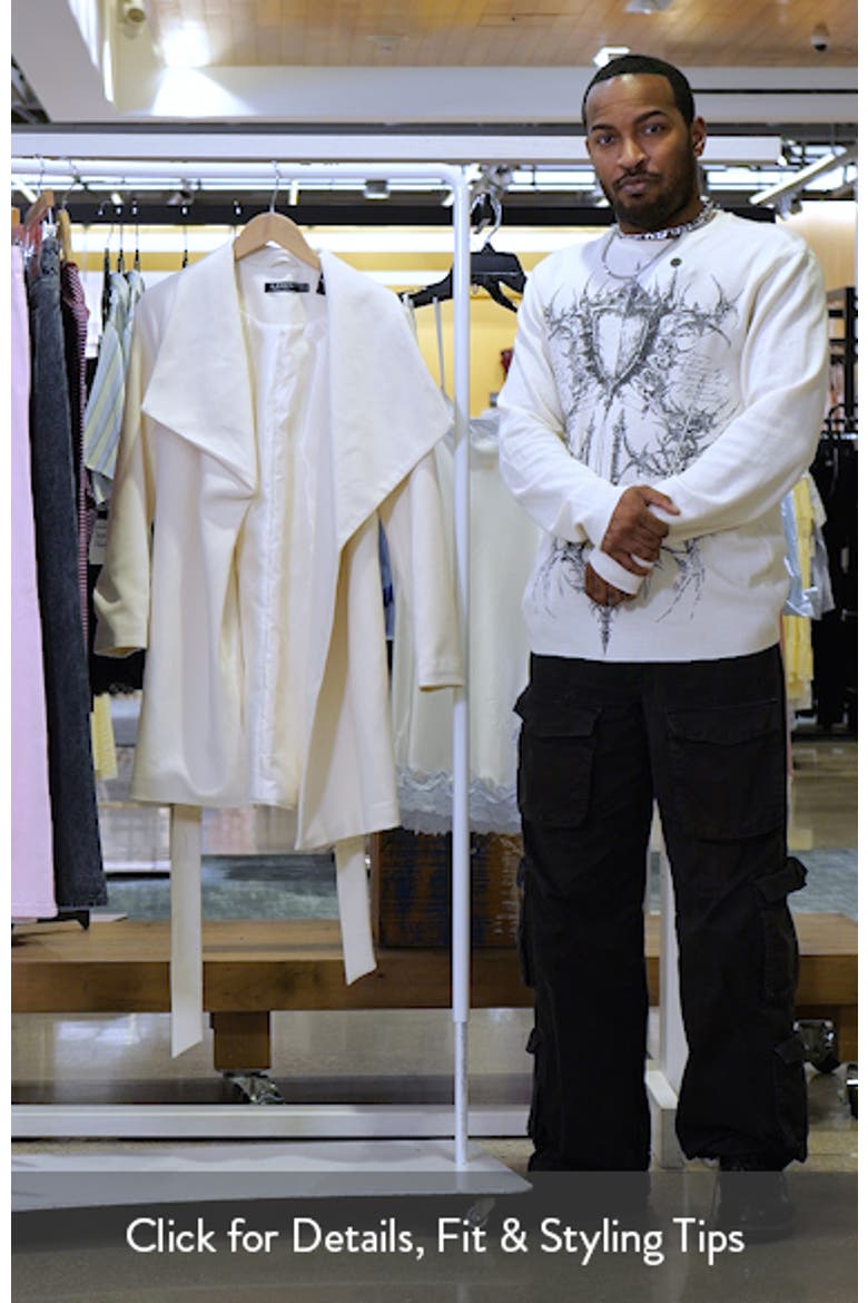 Drape Front Crepe Jacket video