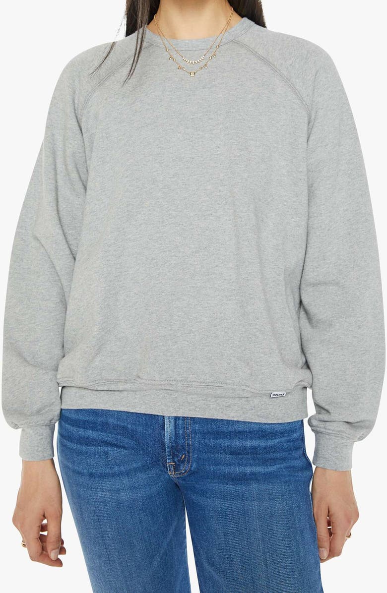 MOTHER The Biggie Concert Sweatshirt, Main, color, Heather Grey