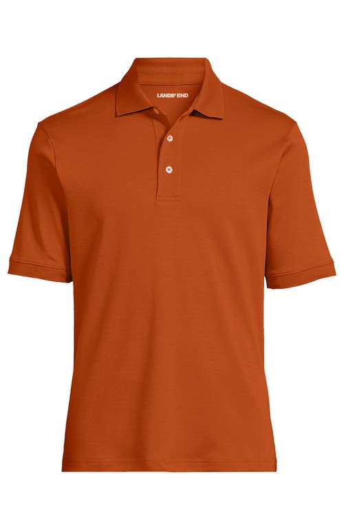 Lands' End Short Sleeve Cotton Supima Polo Shirt In Orange