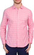 TailorByrd Windowpane Stretch Cotton Button Down Shirt