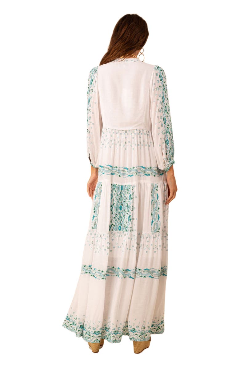 Hale Bob Emery Embroidered Maxi Dress, Alternate, color, 