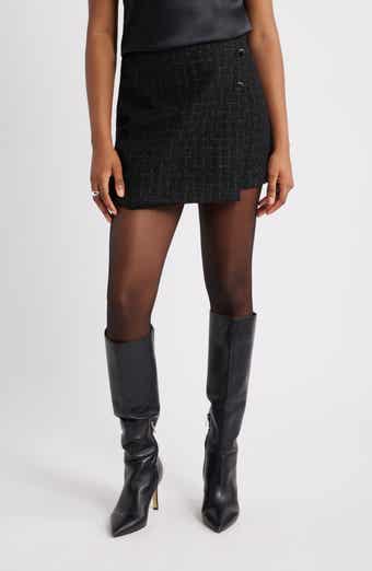 Open Edit Tweed Miniskirt
