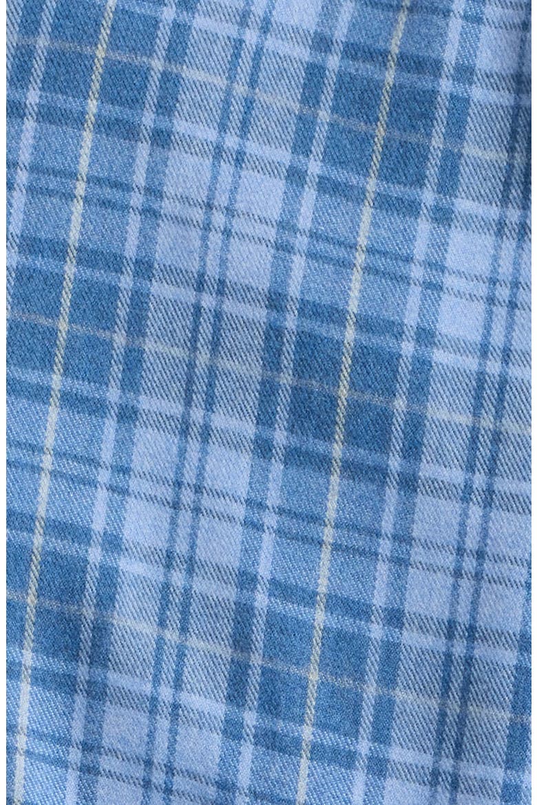 Crown Crafted Plaid Flannel Button-Up Shirt, Alternate, color, WINDY BLUE