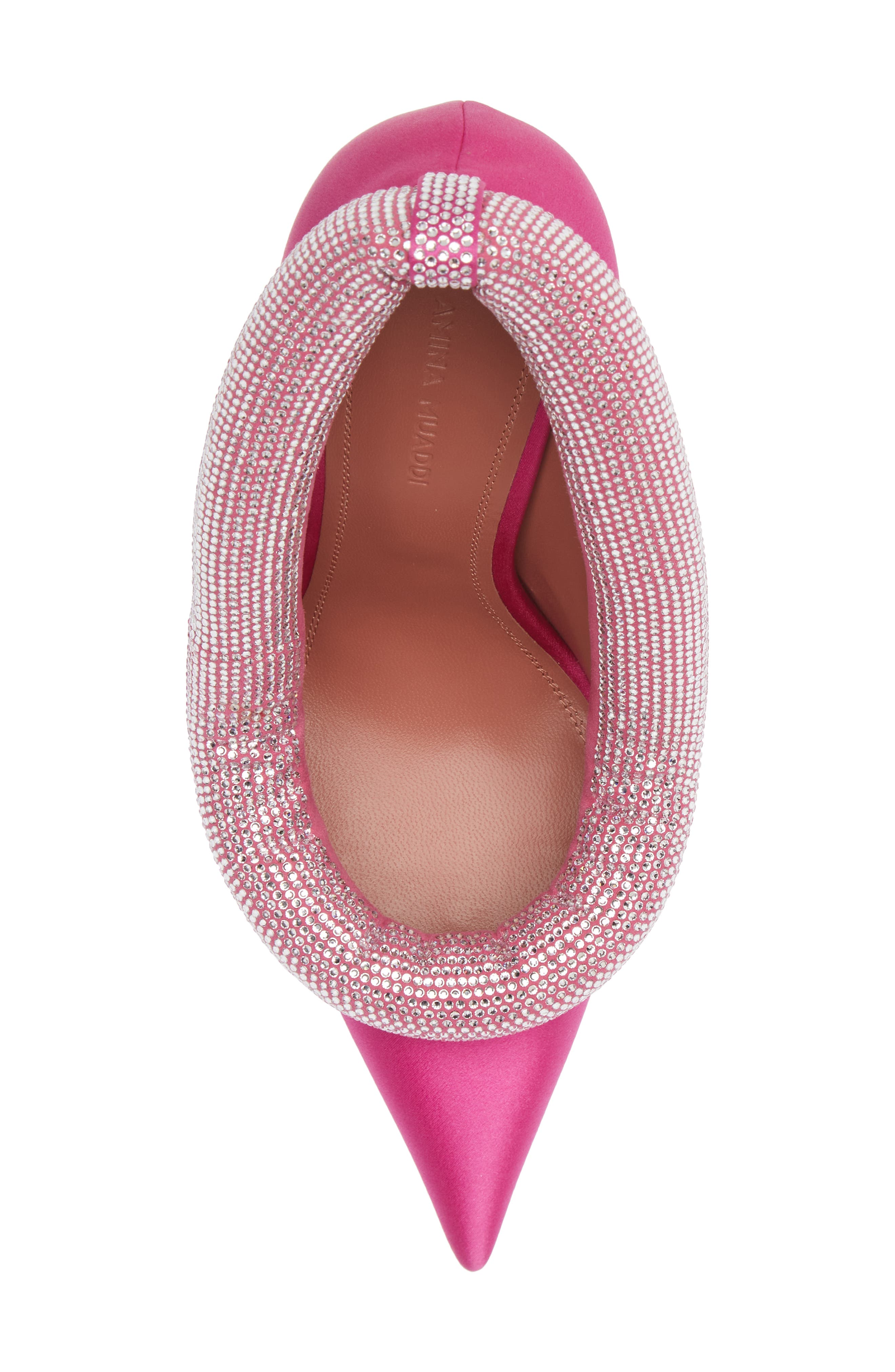 Amina Muaddi Yoon Crystal Topline Pump, Alternate, color, 