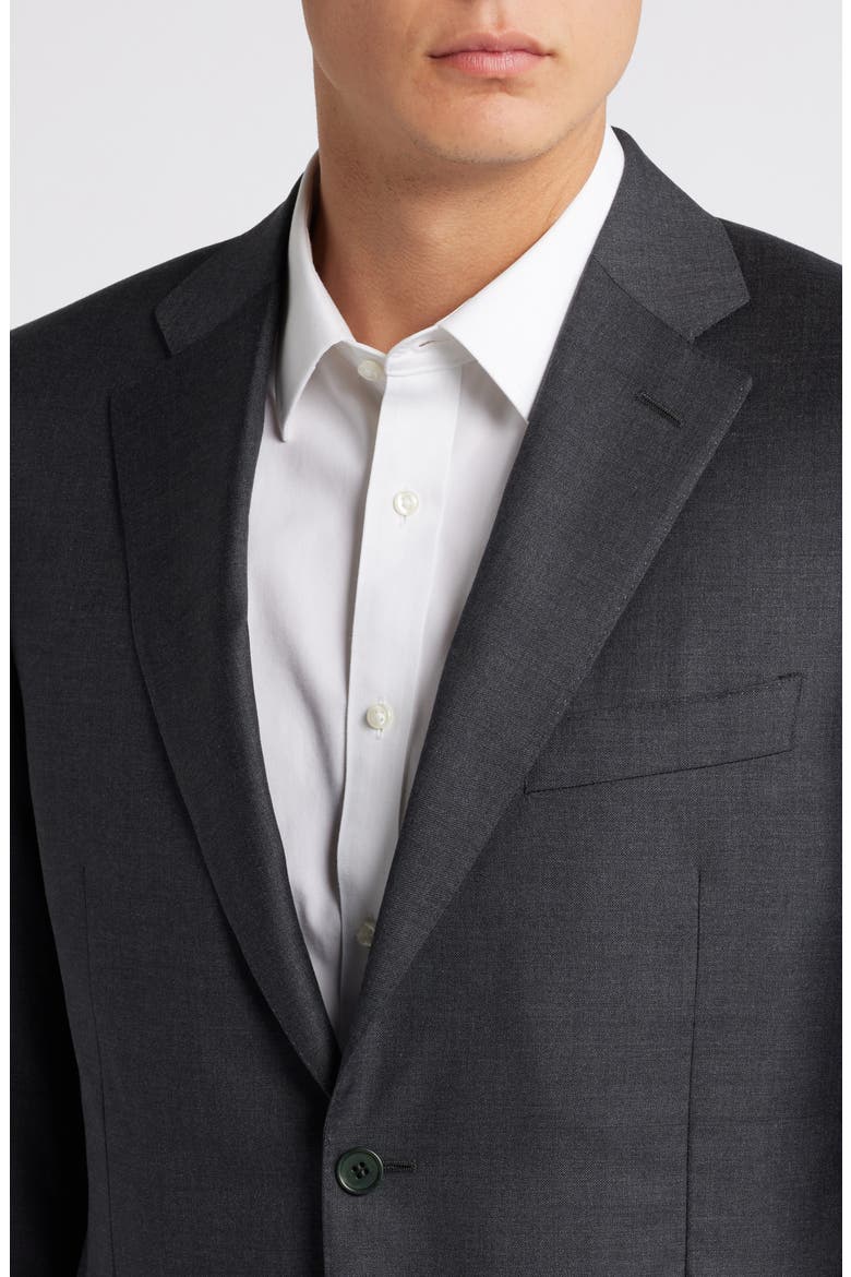 Solid Wool Suit, Alternate, color, CHARCOAL