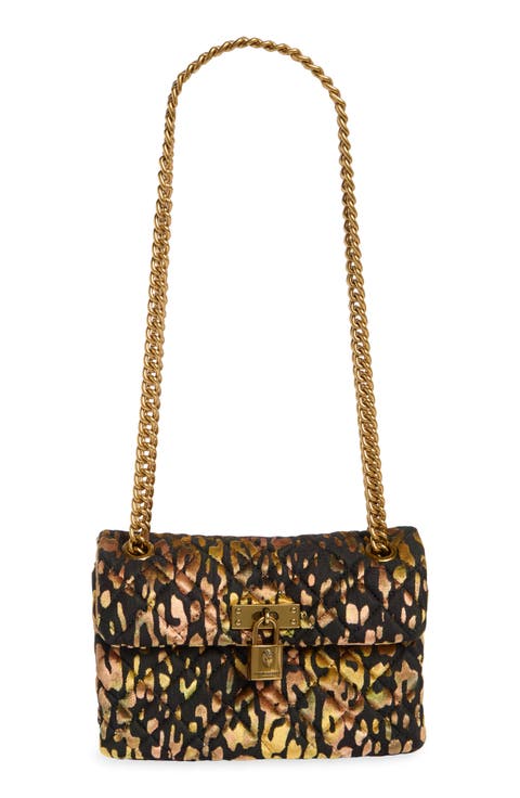 Leopard Print Velvet Mini Brixton Crossbody Bag