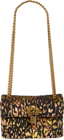 Leopard Print Velvet Mini Brixton Crossbody Bag