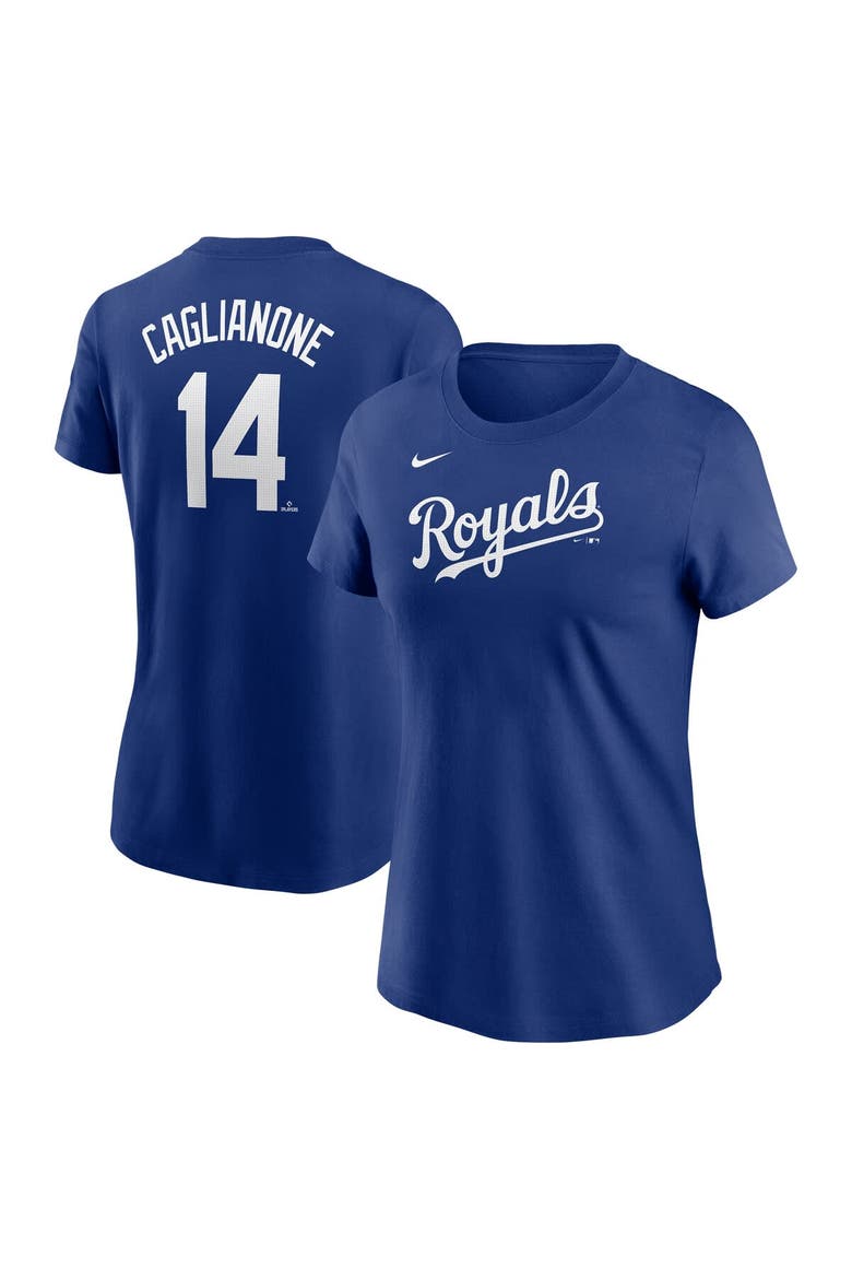 Women's Nike Jac Caglianone Royal Kansas City Royals Fuse Name & Number T-Shirt, Main, color, Royal