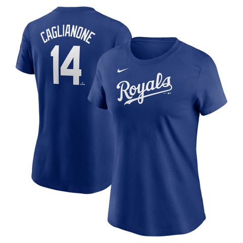Women's Nike Jac Caglianone Royal Kansas City Royals Fuse Name & Number T-Shirt