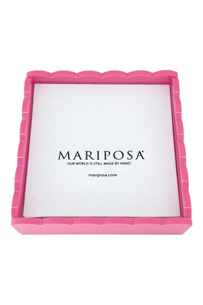 Scallop Napkin Box Set, Main, color, PINK