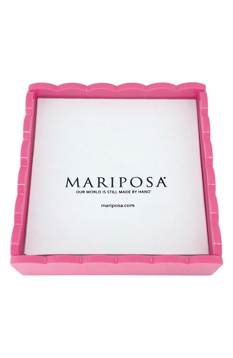 Mariposa Scallop Napkin Box Set, Main, color, Pink